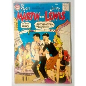 1957 DC Comics Adv D.Martin &J.Lewis Comic #38 w/ Mickey Mantle back cover Ad